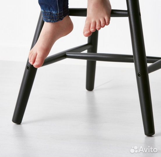 Детский стул IKEA agam черный