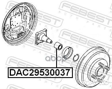 Подшипник ступичный задний 29x53x37 mazda demio