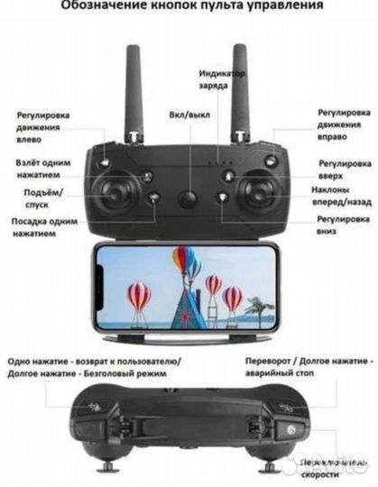 Квадрокоптер, дрон с двумя камерами 4k