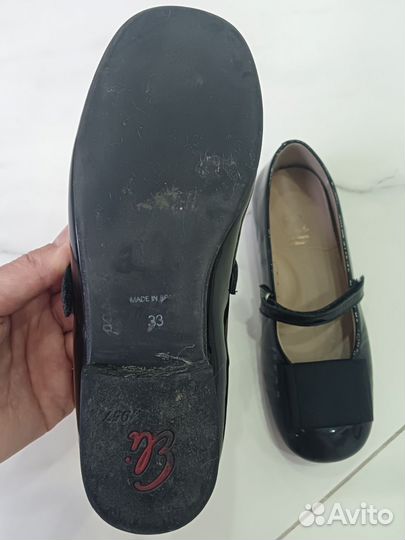 Туфли для девочки 33 размер черные