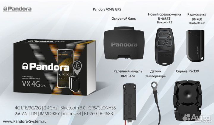 Автосигнализация Pandora VX-4G GSM/GPS v2