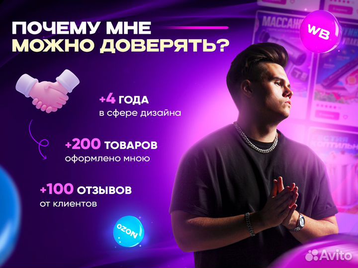 Инфографика для маркетплейсов Wildberries Ozon