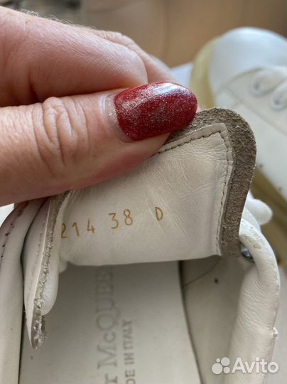 Кожаные кроссовки mcqueen