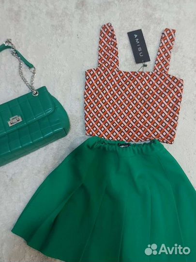 Юбка+топ новые