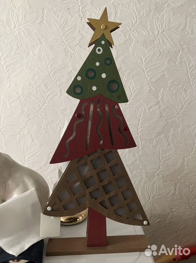 Новогодняя елочка с подсветкой в коробке Новая