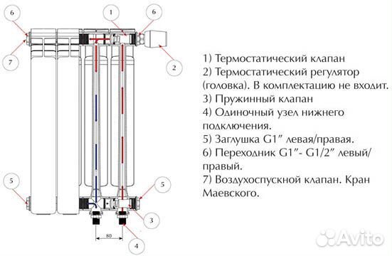 Алюминиевый радиатор Rifar Alum Ventil 350 \ 14 се