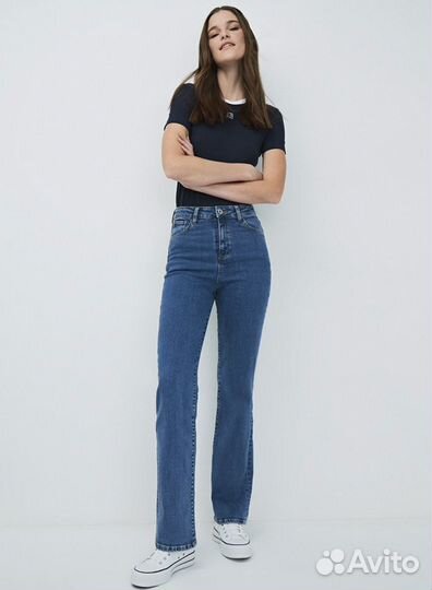 Джинсы расклешённые ostin, bootcut, 28/32. Новые