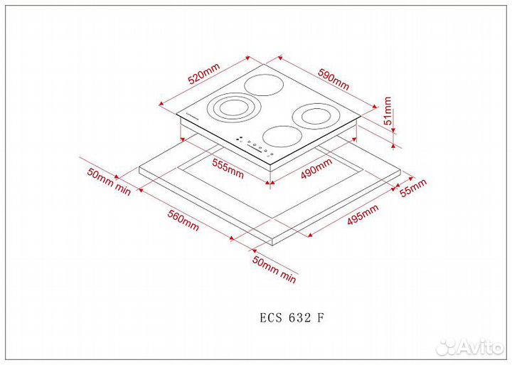 Варочная поверхность kuppersberg ECS 632 F