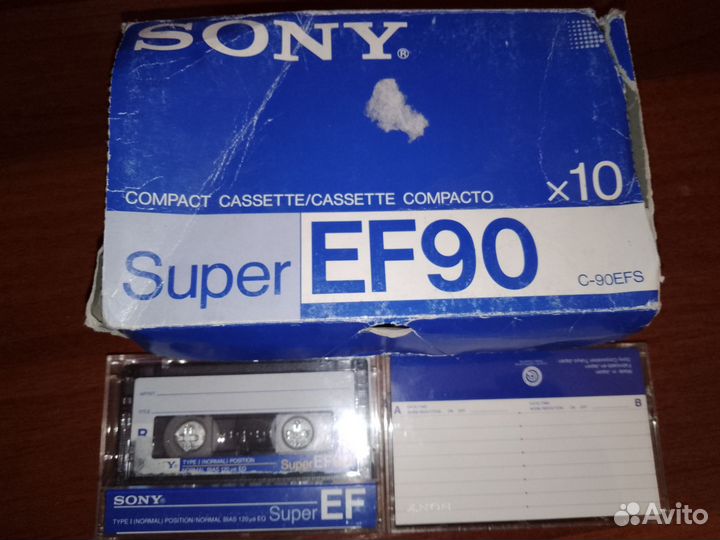 Аудиокассета Sony EF90, HF90, цена за 3 кассеты