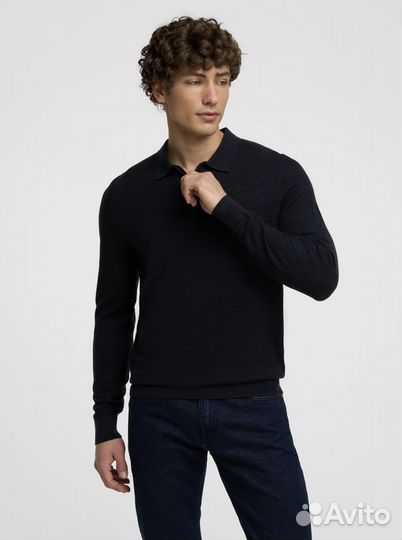 Джемпер на полузамке Henderson 100% шерсть 56