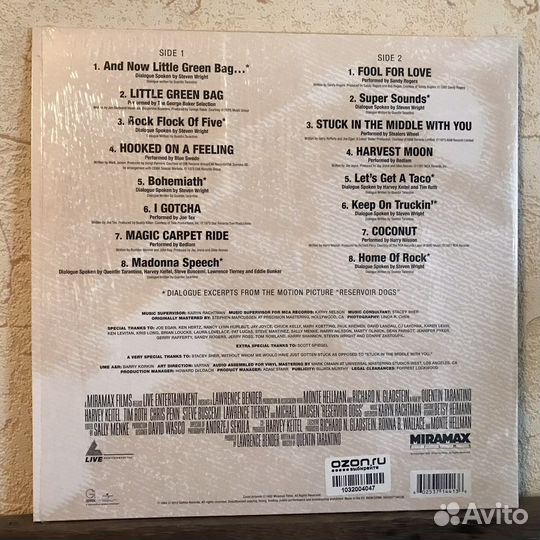 Винил OST Reservoir Dogs, Limited, 2012, синий