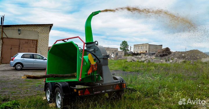 Измельчитель дерева greenпинг Д750 на прицепе