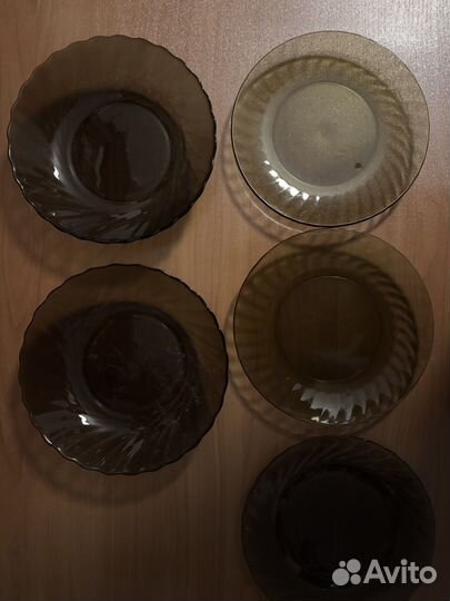 Набор посуды дымчатое стекло Ваза