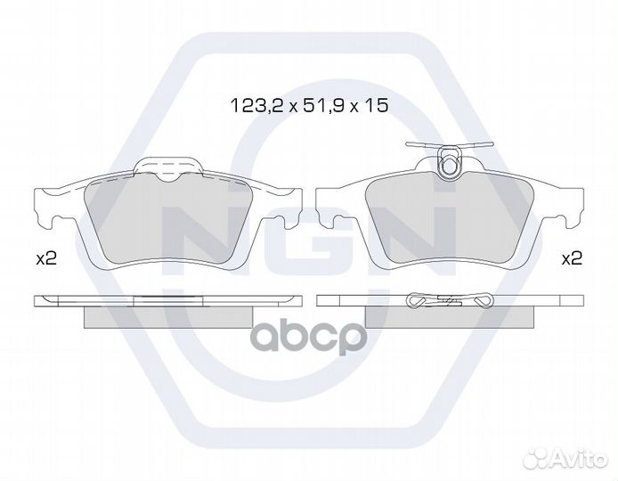 Колодки тормозные дисковые керамические зад