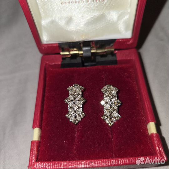 Золотые серьги с бриллиантами