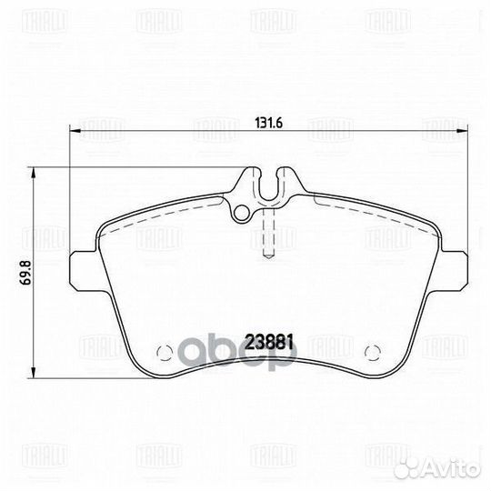 Колодки торм. для а/м Mercedes A (W169) (04)