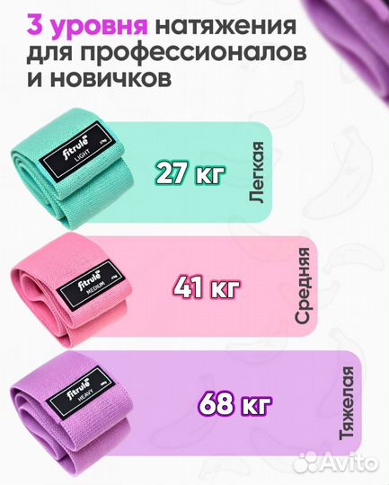 Тканевые резинки для фитнеса