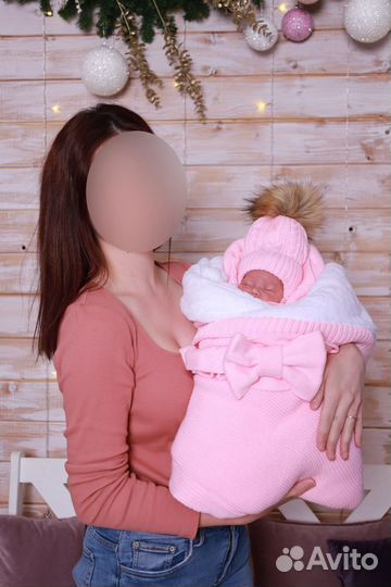 Одеяло на выписку с бантом