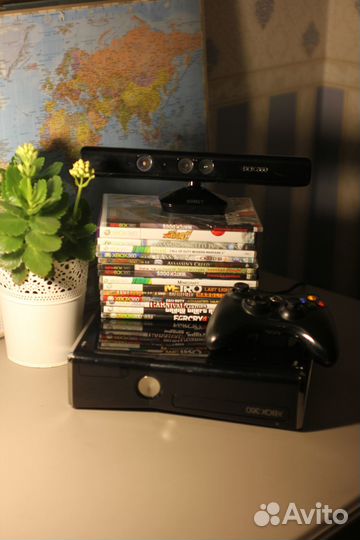 Хбоск360 Slim Прошитый+кинект+джойстик+500гб+20игр