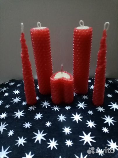 Свечи ручной работы, сердечки любимым