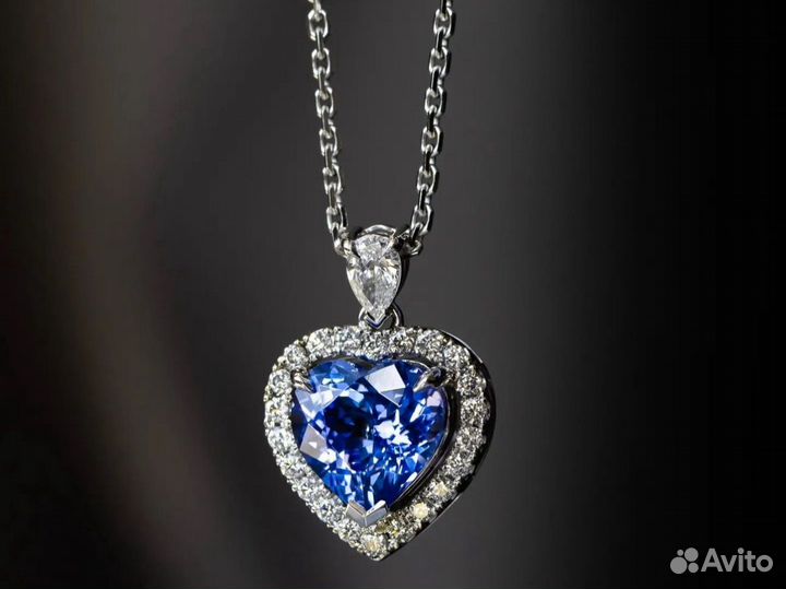 Золотой кулон подвеска сердце