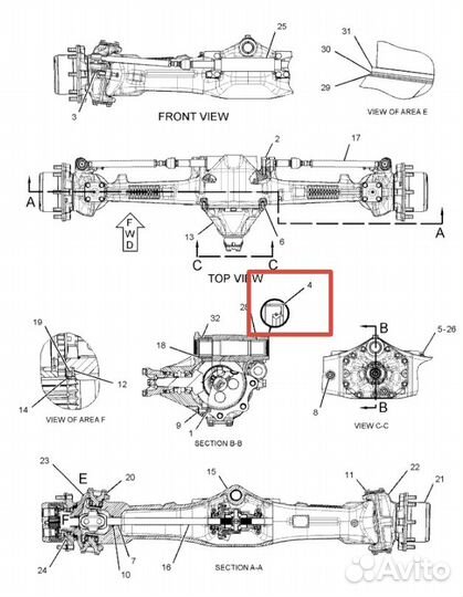 Шкворень верхний Carraro 143239