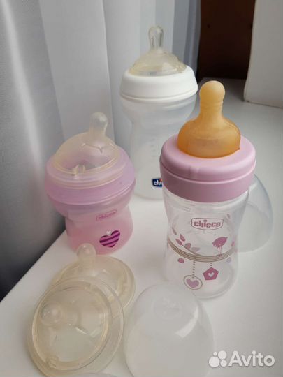 Бутылочки для кормления chicco б/у