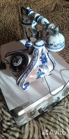 Гжелевый Дисководный Телефон