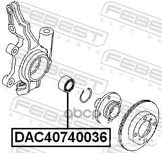 Подшипник ступицы DAC40740036 DAC40740036 Febest