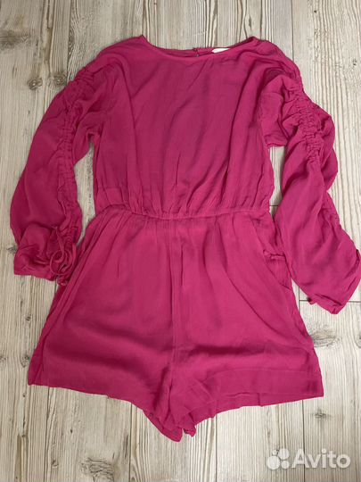 H&M Комбинезон-шорты на завязках фуксия EUR 38 S/M