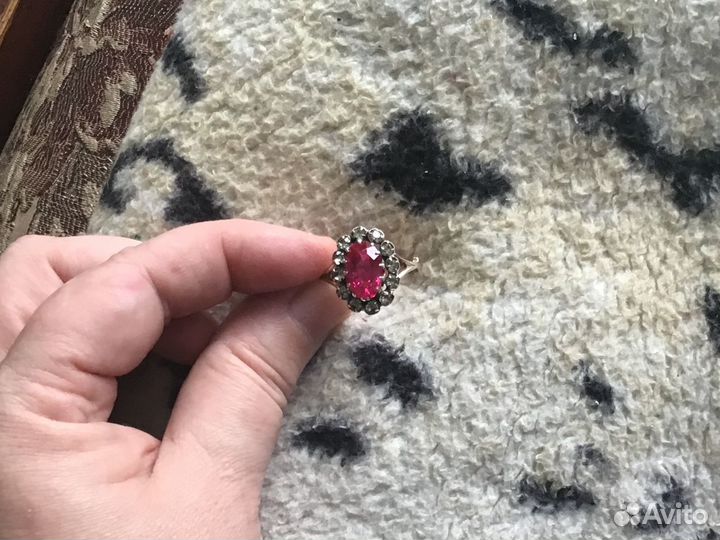 Серебряное кольцо 875 пробы 1973 г