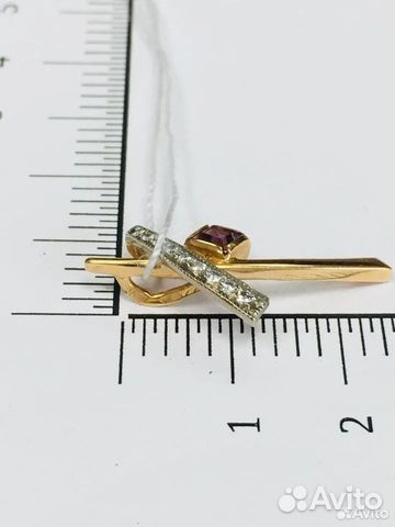 Подвеска с синтетическим камнем Золото