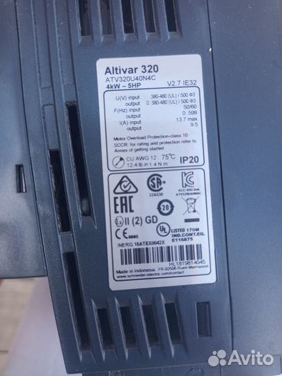 Преобразователь частоты ATV320U40N4C