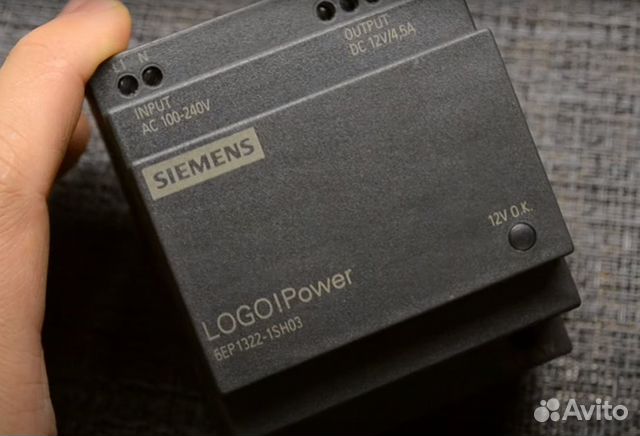 Блок питания на DIN рейку Siemens 12 Вольт 4.5 А