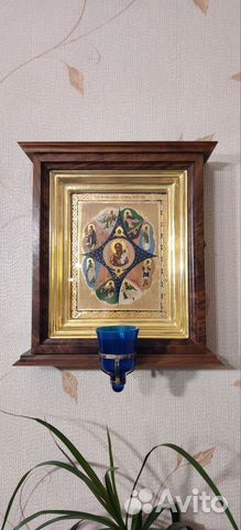 Киот из дуба с окладом