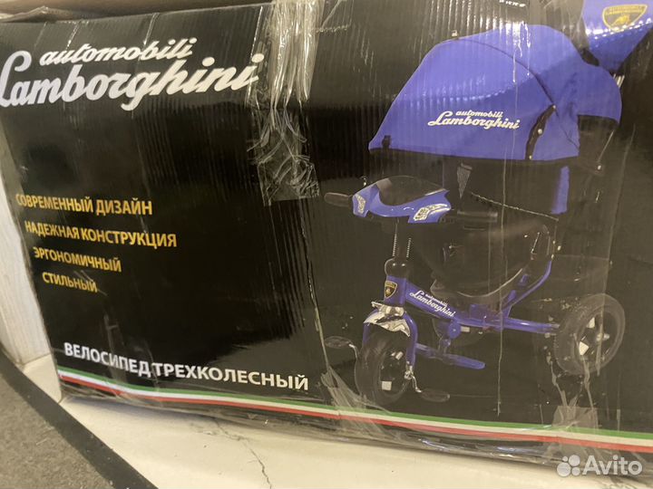 Детский трехколесный велосипед lamborghini