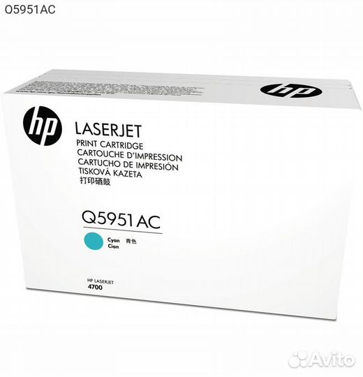 Тонер-картридж HP 643A Лазерный Голубой 10000стр