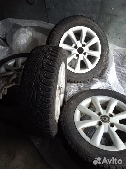 Комплект зимних колес r14 kia spectra