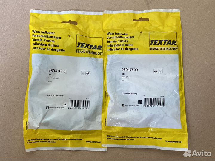 Датчики износа bmw f30 передний и задний 98047600