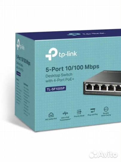 Коммутатор TP-link TL-SF1005P, новый