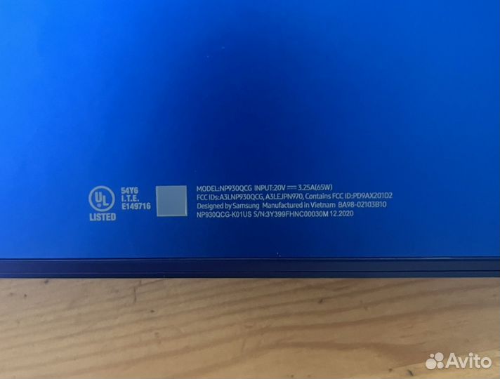 Ноутбук samsung NP930QCG