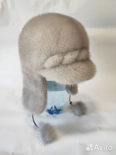 Шапка норковая женская с ушками