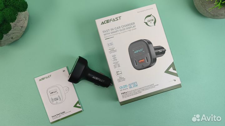 Автомобильное зарядное устройство acefast 101W