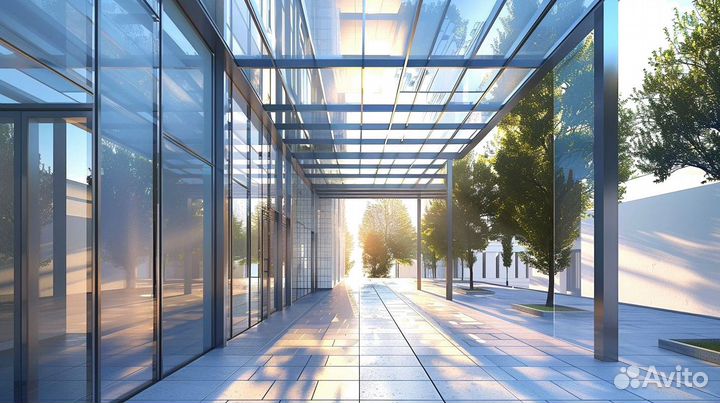 Стеклянный козырек