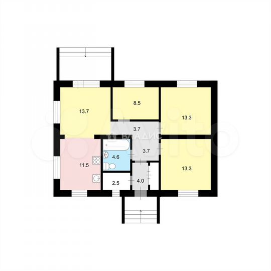 Дача 86 м² на участке 7,5 сот.