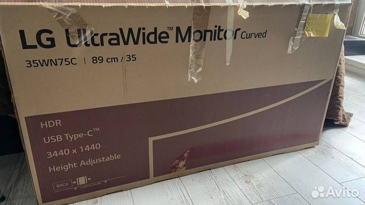 Монитор LG 35WN75C, 3440x1440, 100 Гц