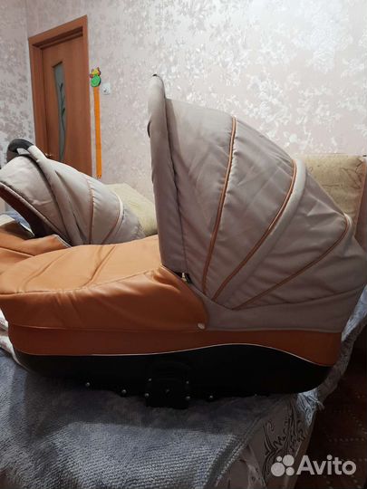 Коляска 2 в 1 Indigo эко кожа