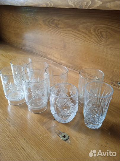 Стопки и рюмки хрустальные