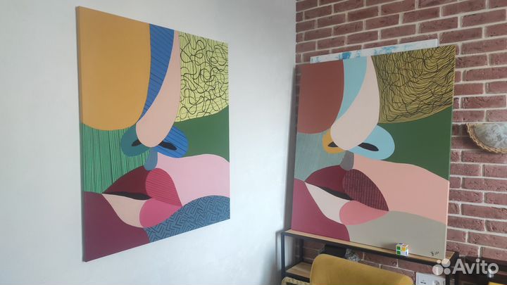 Картина Жажда любви на холсте акрил