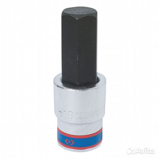 Насадка, бита торцевая 1/2, HE x, 19 мм, L 80 м